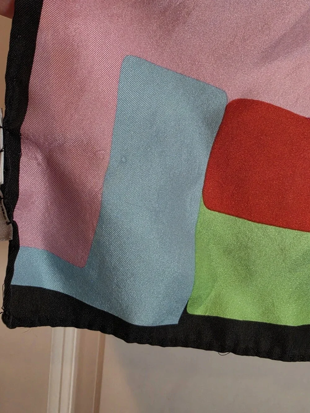 Talbots Colorblock Geometric Silk Scarf - Multicolor